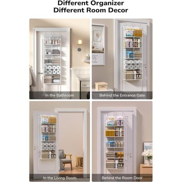 Clear Over The Door Organizer 5 Shelf Hanging Storage for Closet Pantry Room - Picture 7 of 8